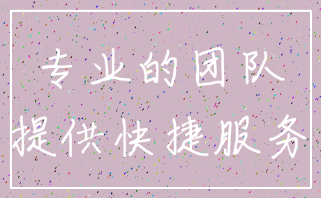 专业的团队_提供快捷服务