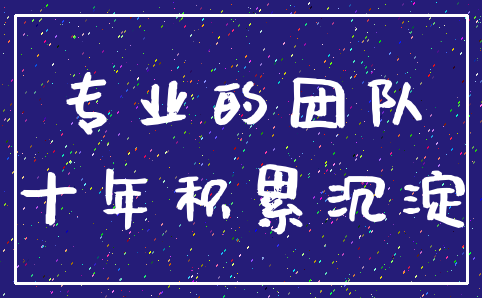 专业的团队_十年积累沉淀