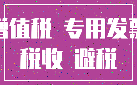增值税 专用发票_税收 避税