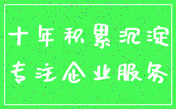 十年积累沉淀_专注企业服务