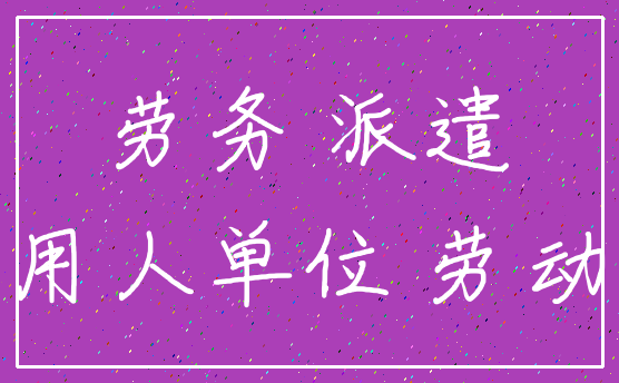 劳务 派遣_用人单位 劳动