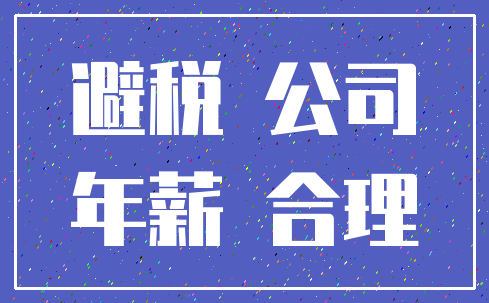 避税 公司_年薪 合理
