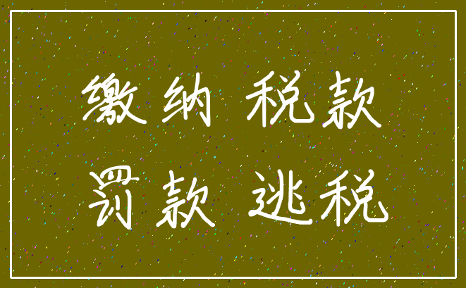 缴纳 税款_罚款 逃税