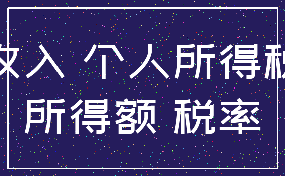 收入 个人所得税_所得额 税率