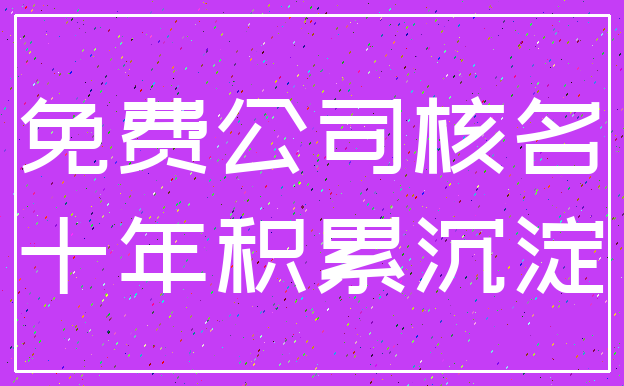免费公司核名_十年积累沉淀