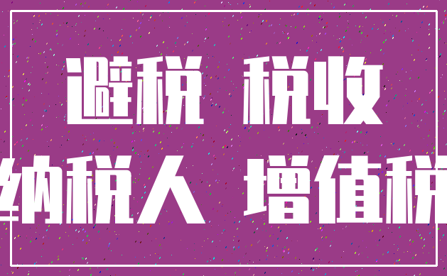 避税 税收_纳税人 增值税