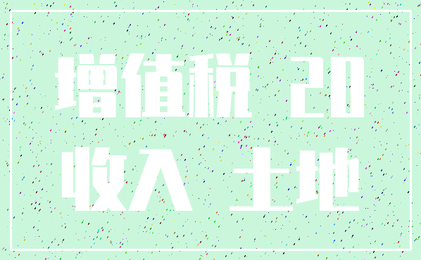 增值税 20_收入 土地