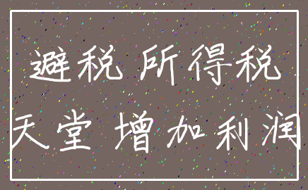 避税 所得税_天堂 增加利润