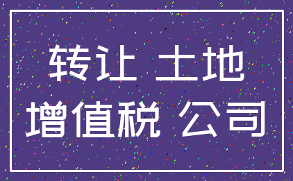 转让 土地_增值税 公司