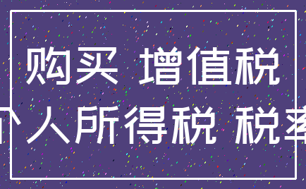 购买 增值税_个人所得税 税率
