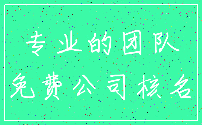 专业的团队_免费公司核名