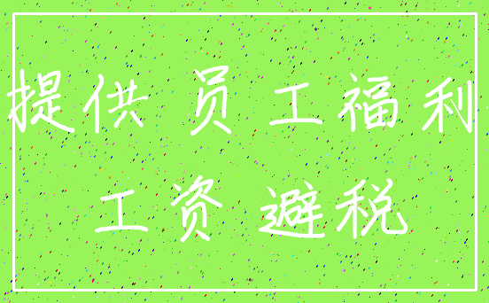 提供 员工福利_工资 避税