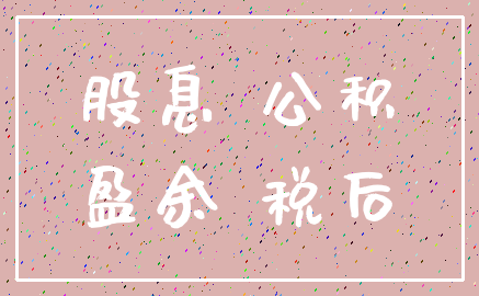 股息 公积_盈余 税后