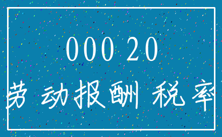 000 20_劳动报酬 税率
