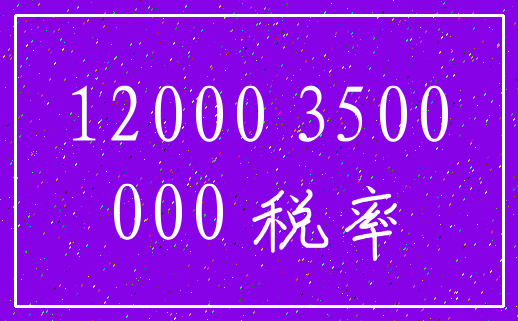12000 3500_000 税率