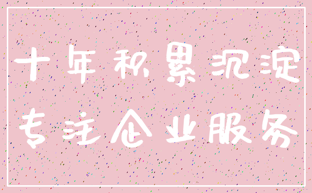 十年积累沉淀_专注企业服务