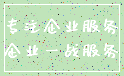专注企业服务_企业一战服务