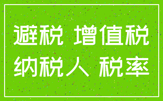 避税 增值税_纳税人 税率