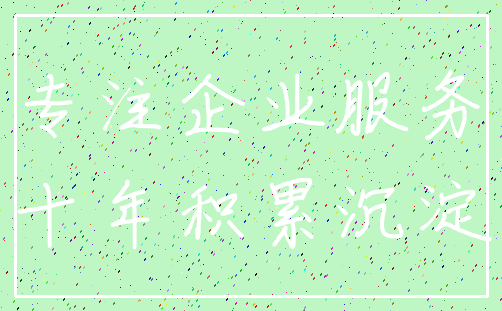 专注企业服务_十年积累沉淀