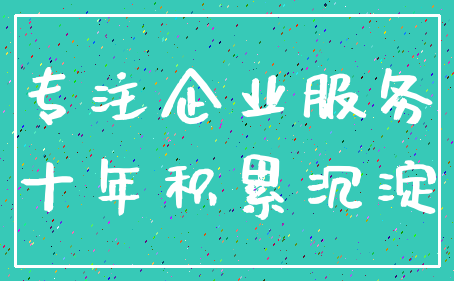 专注企业服务_十年积累沉淀