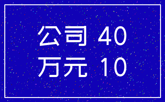 公司 40_万元 10