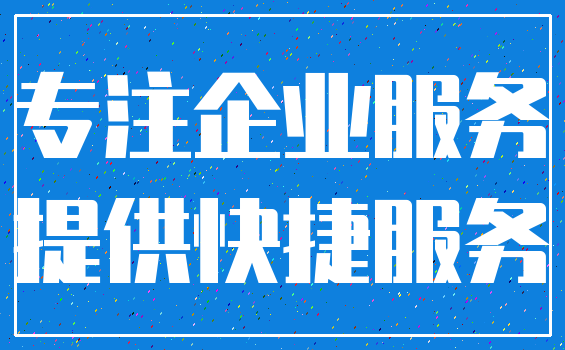专注企业服务_提供快捷服务