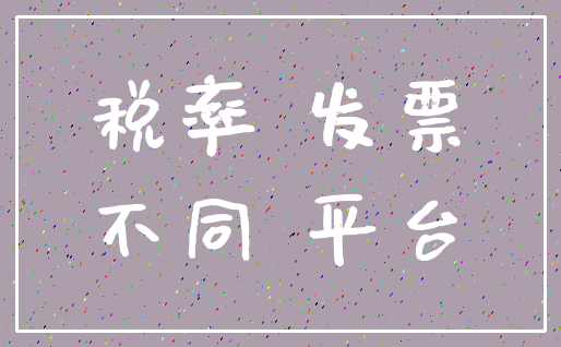 税率 发票_不同 平台