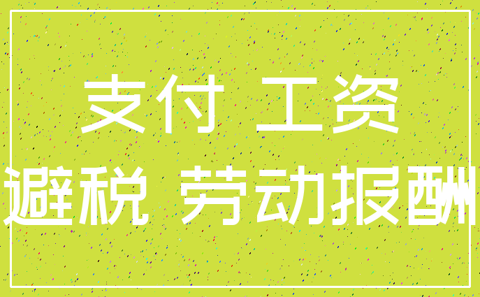 支付 工资_避税 劳动报酬