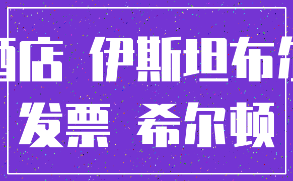 酒店 伊斯坦布尔_发票 希尔顿