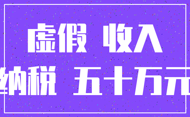 虚假 收入_纳税 五十万元
