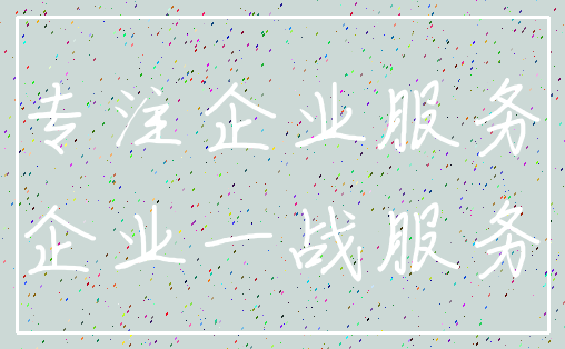 专注企业服务_企业一战服务