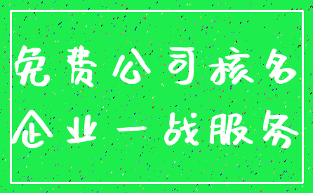 免费公司核名_企业一战服务