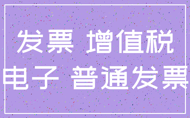发票 增值税_电子 普通发票