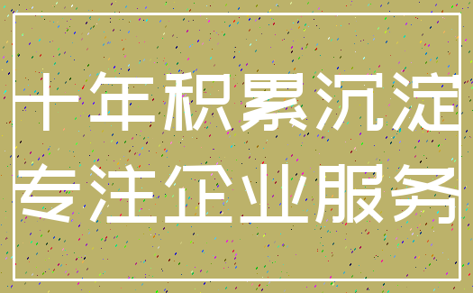 十年积累沉淀_专注企业服务