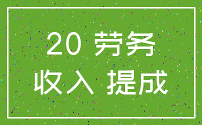 20 劳务_收入 提成
