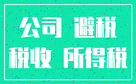 公司 避税_税收 所得税