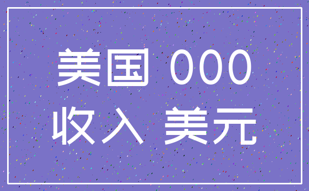 美国 000_收入 美元