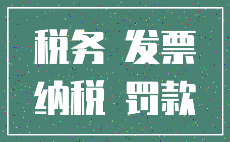 税务 发票_纳税 罚款