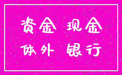 资金 现金_体外 银行
