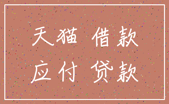 天猫 借款_应付 贷款