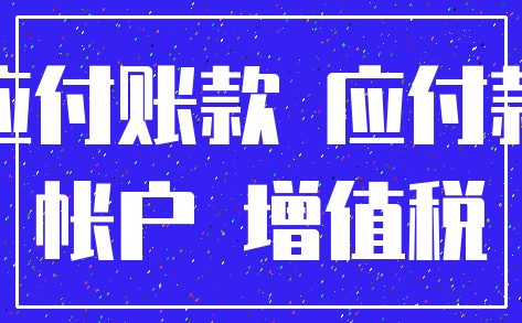 应付账款 应付款_帐户 增值税