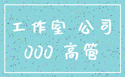 工作室 公司_000 高管