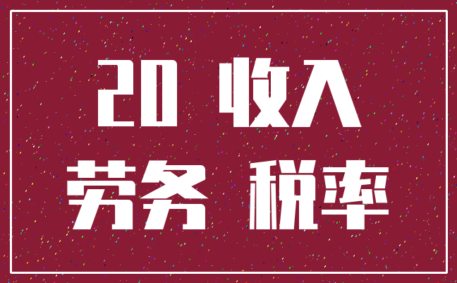 20 收入_劳务 税率