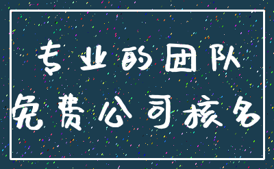 专业的团队_免费公司核名