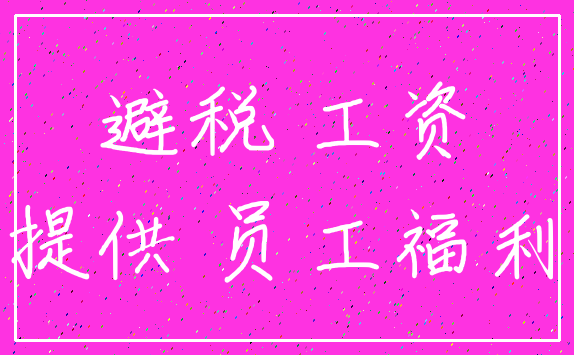 避税 工资_提供 员工福利