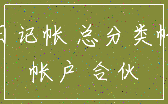 日记帐 总分类帐_帐户 合伙