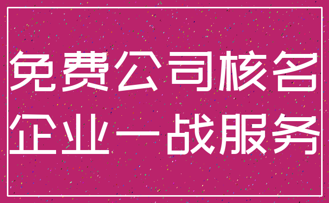 免费公司核名_企业一战服务