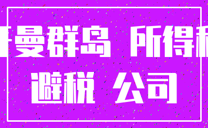 开曼群岛 所得税_避税 公司