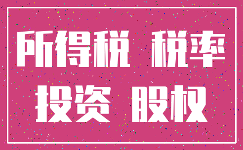 所得税 税率_投资 股权