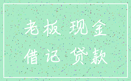 老板 现金_借记 贷款